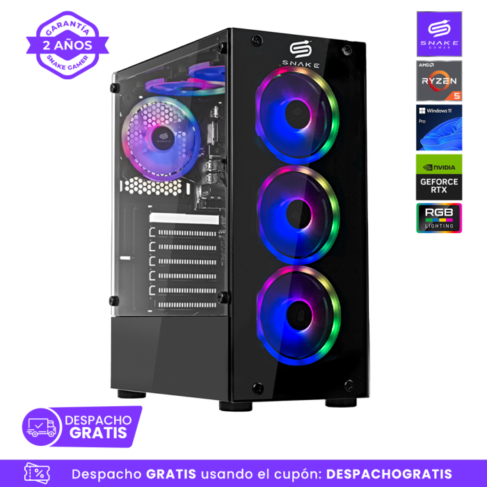Pc Snake Gamer Vibora Black V3
