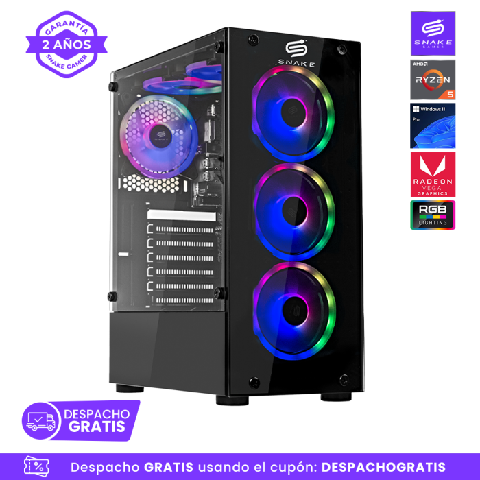 Pc Snake Gamer Vibora Black V2