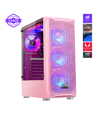 Pc Snake Gamer Vibora Pink V2 AMD Ryzen 5 5600GT, 16GB RAM + 512GB SSD, Windows 11 Pro