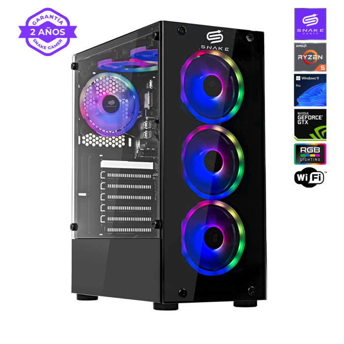 Pc Snake Gamer Vibora Black V1 Ultra