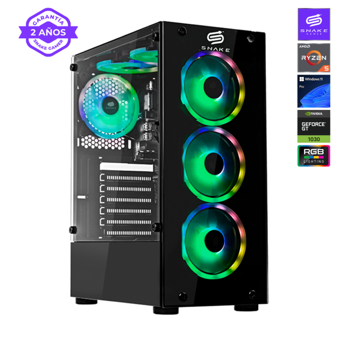 Pc Snake Gamer Vibora Black V8