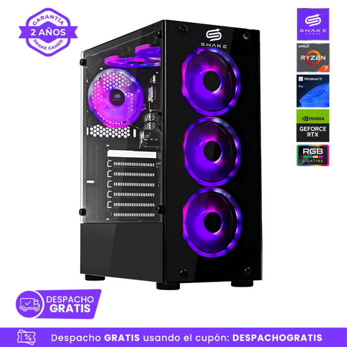 Pc Snake Gamer Vibora Black V9