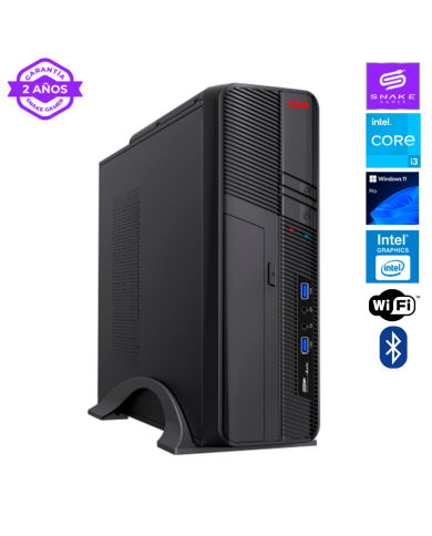 PC de Oficina Snake V7 Intel Core i3-12100 8GB Ram, 256GB SSD, WiFi + Bluetooth, Windows 11 Pro