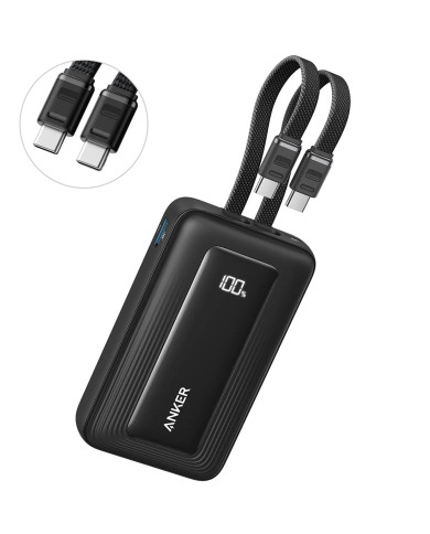 Cargador Portatil Power Bank Anker Zolo 10.000mAh 30W CUSB-C & Lightning Negro