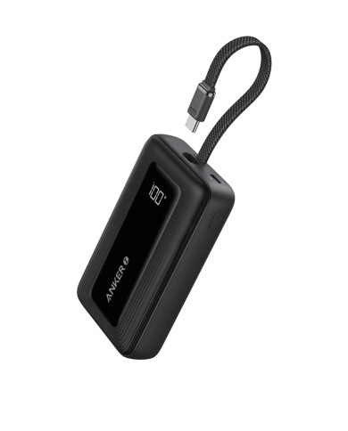 Cargador Portátil Anker Power Bank 10000mAh, 30W Cable USB-C Color Negro
