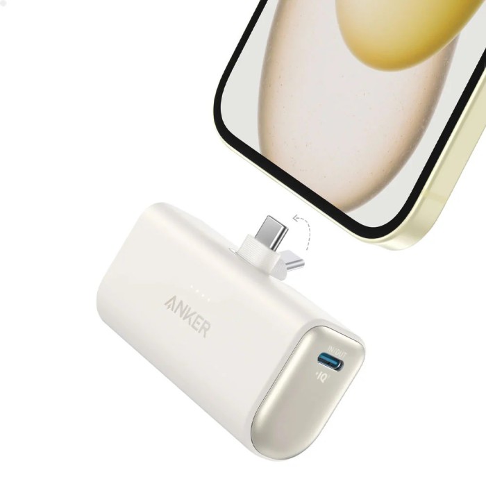 Cargador Portátil Power Bank Anker Nano 5000mAh USB-C Carga Rápida Blanco