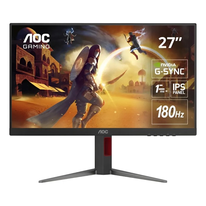 Monitor Gamer AOC 27" 1920×1080 IPS FHD 180Hz GSync Negro