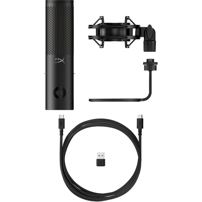 Micrófono para Streaming HyperX QuadCast S 2, ARGB, USB, 4 Patrones Polares, Black