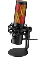 Micrófono para Streaming HyperX QuadCast S 2, ARGB, USB, 4 Patrones Polares, Black