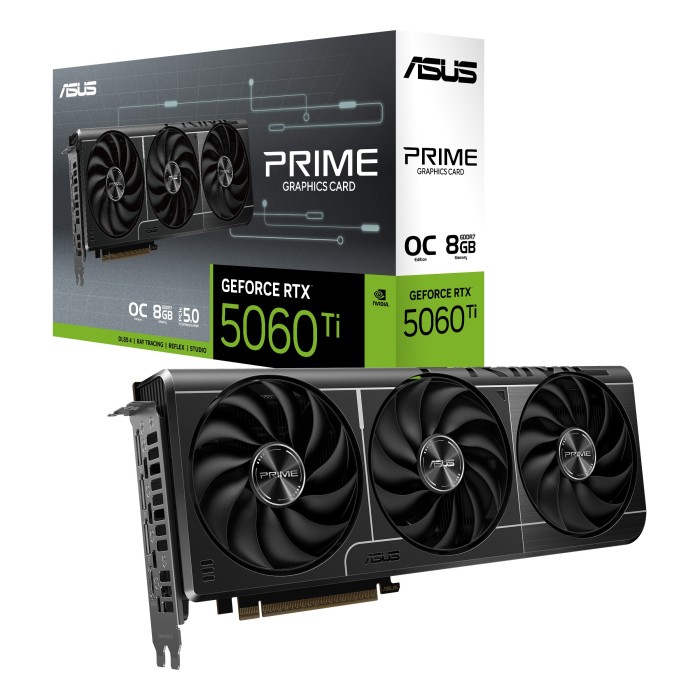 Tarjeta gráfica ASUS Prime NVIDIA GeForce RTX 5060 Ti, 8GB GDDR7, PCIe 5.0, HDMI/DisplayPort