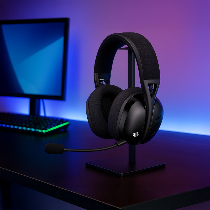 Audífonos Inalámbricos Snake Gamer Krait Bluetooth, USB 2.4 GHz, Jack 3.5, Negro