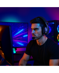 Audífonos Inalámbricos Snake Gamer Krait Bluetooth, USB 2.4 GHz, Jack 3.5, Negro