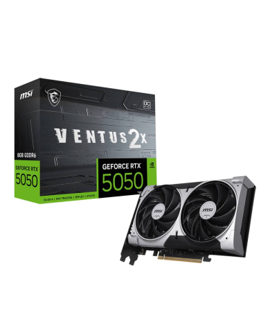 Tarjeta de Video MSI NVIDIA GeForce RTX 5050 8G VENTUS 2X 8GB GDDR6 Negro