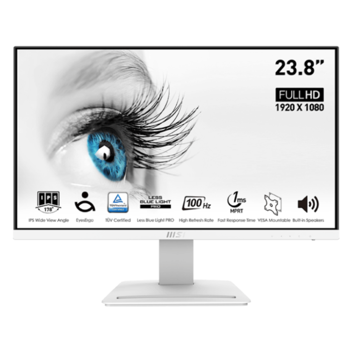 Monitor MSI PRO MP243XW 23.8" IPS, 100Hz, 1ms, 1920 x 1080 (CAJA ABIERTA)