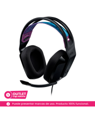 Audífonos Gamer Logitech G335 Alámbrico, conector 3.5mm Negro (CAJA ABIERTA)