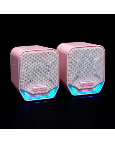 Parlante Snake Gamer Najash Pinkker NJ320 RGB Control De Volumen USB AUX (CAJA ABIERTA)