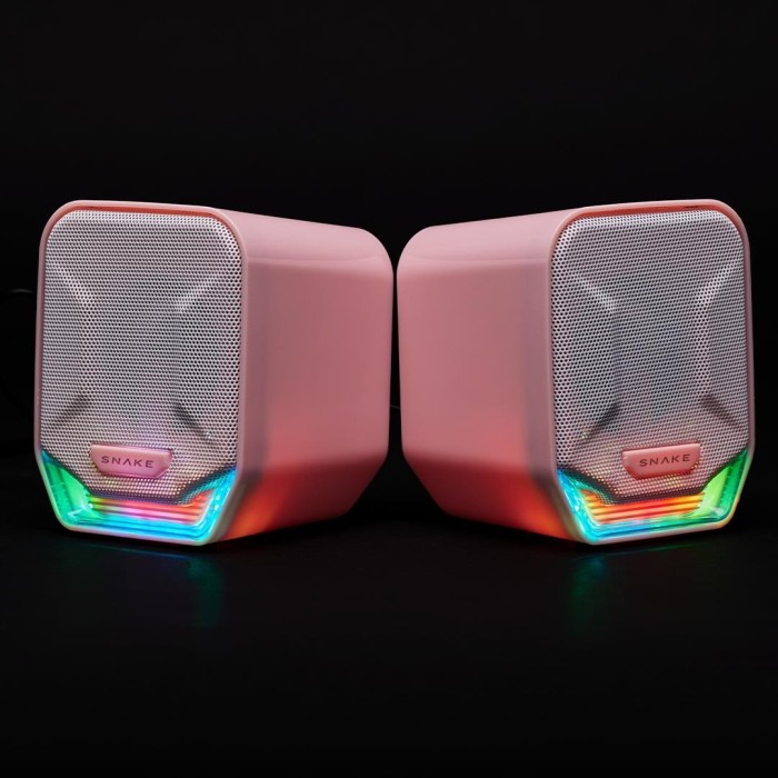 Parlante Snake Gamer Najash Pinkker NJ320 RGB Control De Volumen USB AUX (CAJA ABIERTA)