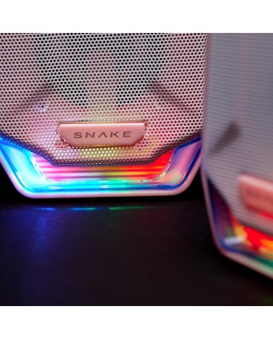 Parlante Snake Gamer Najash Pinkker NJ320 RGB Control De Volumen USB AUX (CAJA ABIERTA)