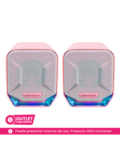 Parlante Snake Gamer Najash Pinkker NJ320 RGB Control De Volumen USB AUX (CAJA ABIERTA)
