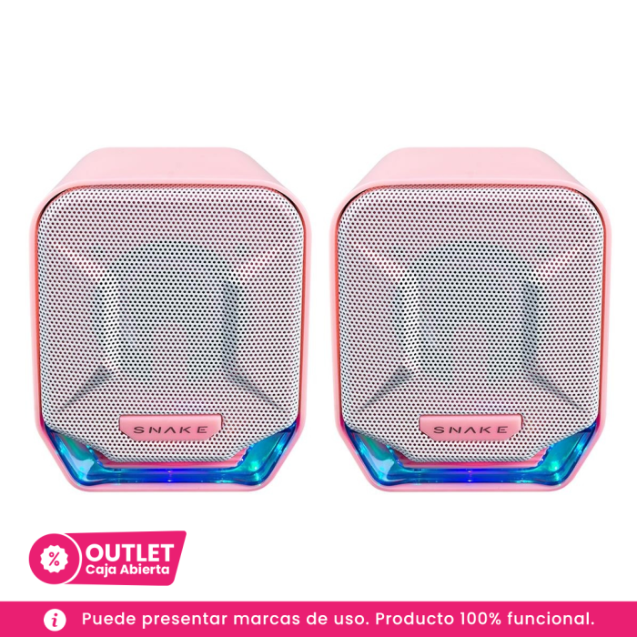Parlante Snake Gamer Najash Pinkker NJ320 RGB Control De Volumen USB AUX (CAJA ABIERTA)