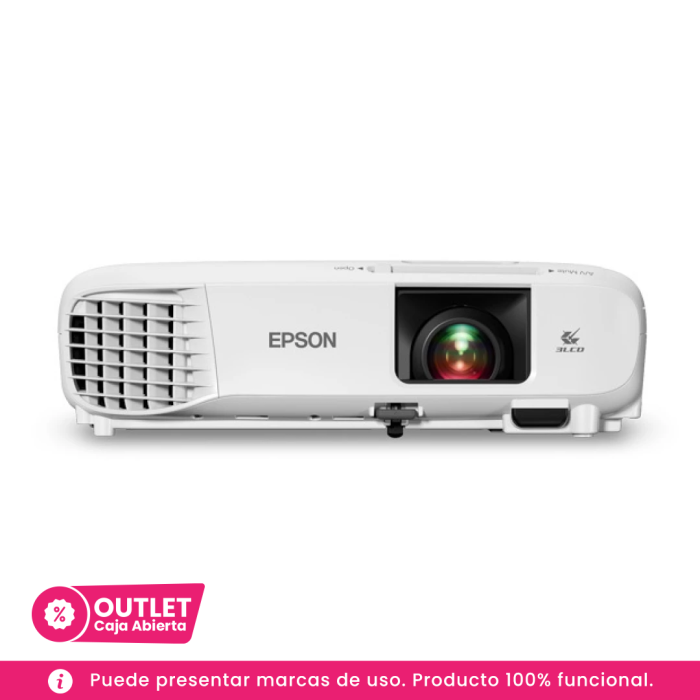 Proyector Epson PowerLite E20 3400 Lúmenes 1024 x 768 (XGA) USB HDMI (CAJA ABIERTA)