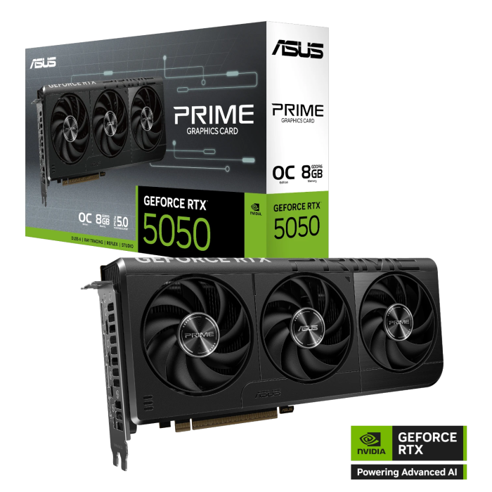 Tarjeta de Video ASUS Prime RTX 5050 8GB GDDR6 HDMI Negra