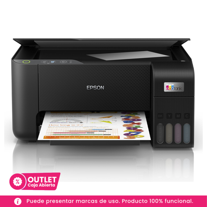 Impresora Multifuncional Epson EcoTank L3210, 10 ppm/negro, 5 ppm/color, USB 2.0 (CAJA ABIERTA)