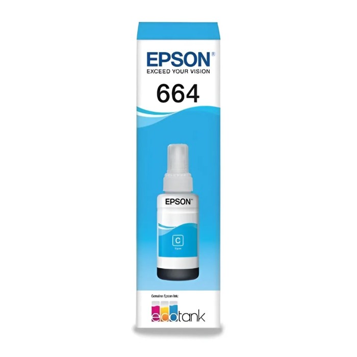 Botellas de Tinta Epson T664 Cian