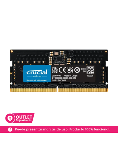 Memoria RAM 8GB DDR5 5600MHz SO-DIMM CL46 Non-ECC 1.1v 260p (CAJA ABIERTA)