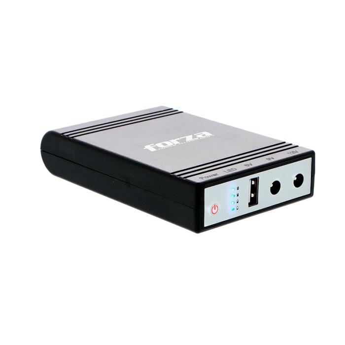 Mini UPS Forza 24W DC-140USB USB, Salidas 5V/9V/12VCC, NEMA 1-15P Portátil