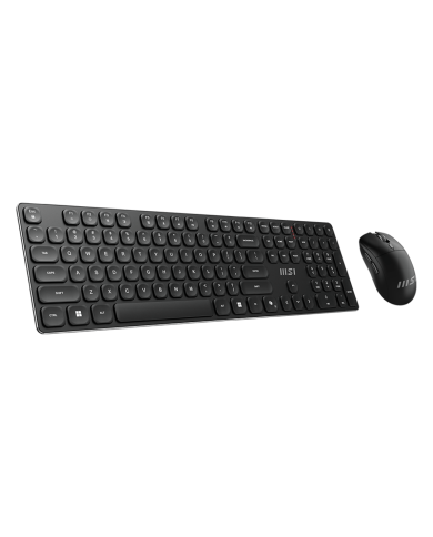 Combo Teclado y Mouse Inalámbrico MSI FORGE K210 Perfil bajo, Dongle USB, Recargable
