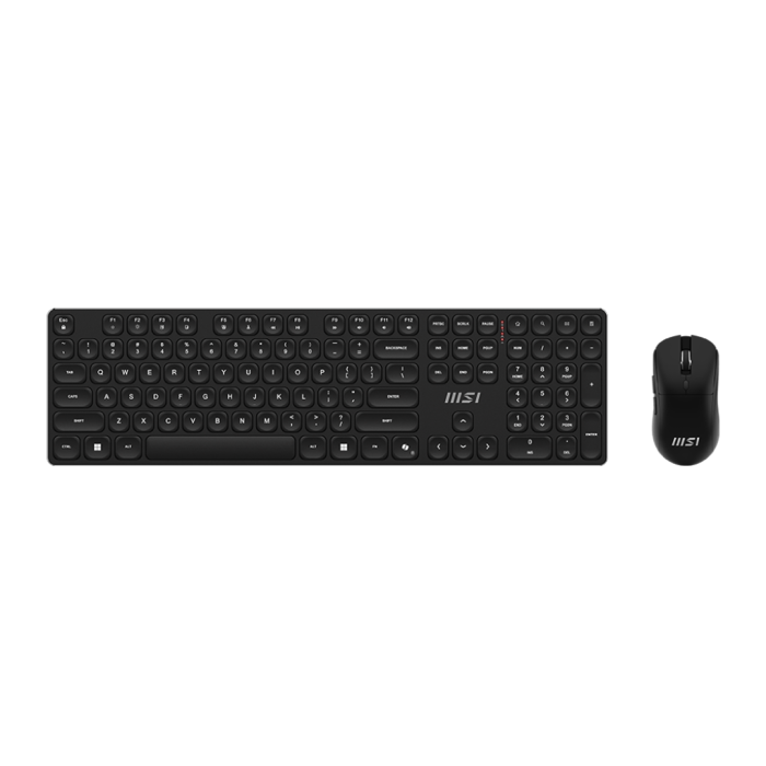 Combo Teclado y Mouse Inalámbrico MSI FORGE K210 Perfil bajo, Dongle USB, Recargable
