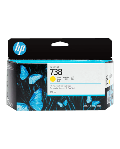 Cartucho HP 738 DesignJet Amarillo 130ml Original (498N7A)