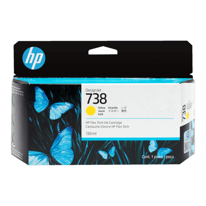 Cartucho HP 738 DesignJet Amarillo 130ml Original (498N7A)