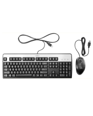 Combo Teclado Mouse Alámbrico HP 631341-B21 Teclado Inglés Mouse Optico USB Negro