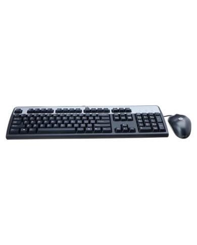 Combo Teclado Mouse Alámbrico HP 631341-B21 Teclado Inglés Mouse Optico USB Negro