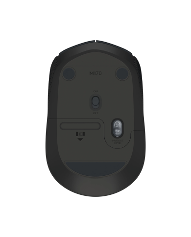 Mouse Inalámbrico Logitech M170 USB Ambidiestro Negro (910-004940)
