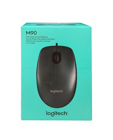 Mouse Logitech M90, Alámbrico Ambidiestro USB, 1000DPI, Negro para Mac/PC