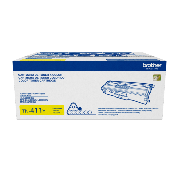 Cartucho de tóner Brother TN411Y Amarillo 1.800 páginas