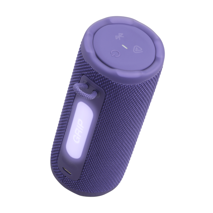 Parlante Portátil Bluetooth JBL Grip IP68 Purpura con Luz Ambiental