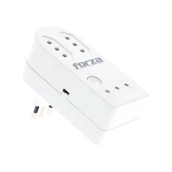 Protector De Voltaje Forza Zion FVP-1202B-C 1500W 220V 2 Enchufes Blanco