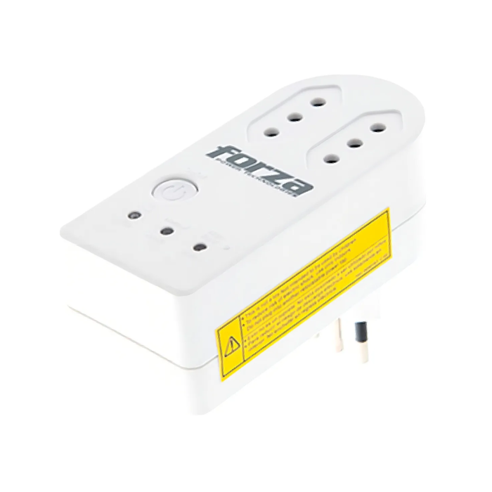 Protector De Voltaje Forza Zion Fvp-1202n-c 1500W 220V 2 Enchufes Blanco