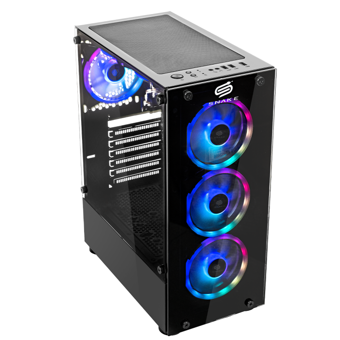 Pc Snake Gamer Vibora Black V11 AMD Ryzen 5 8500G, 16GB RAM + 512GB SSD, Wifi + Bluetooth,  Windows 11 Pro