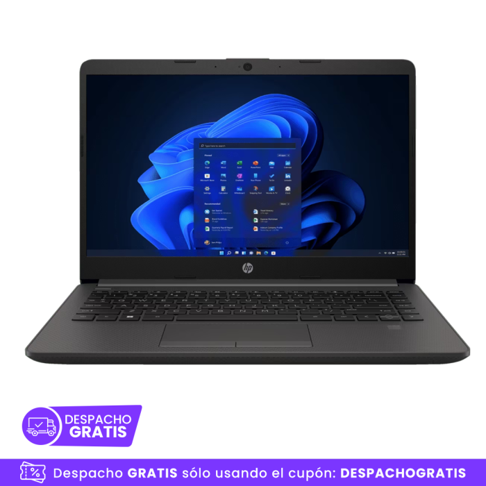 Notebook HP 240 G9 Intel Celeron N4500 8GB Ram, 256GB SSD, Windows 11 Pro, 14"