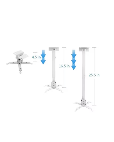 Soporte Proyector Techo Extensible Metal 30 A 60 cm