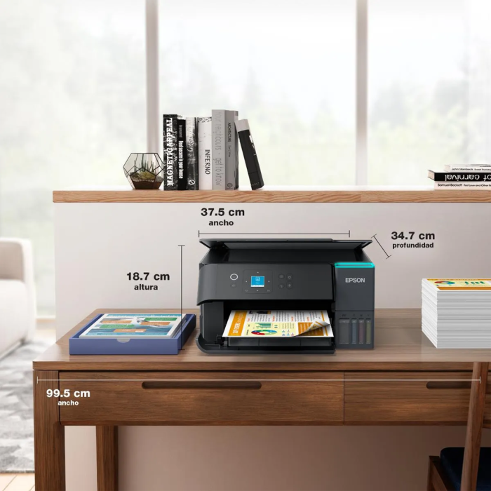 Impresora Multifuncional Epson EcoTank L4360, 15 ppm/negro, 8 ppm/color, Wi-Fi, USB 2.0, Dúplex (C11CL41303)