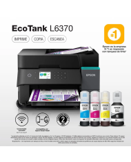 Impresora Multifuncional Epson EcoTank L6370, 15 ppm/negro, 9 ppm/color, Wi-Fi, USB 2.0 Dúplex (C11CL43303)