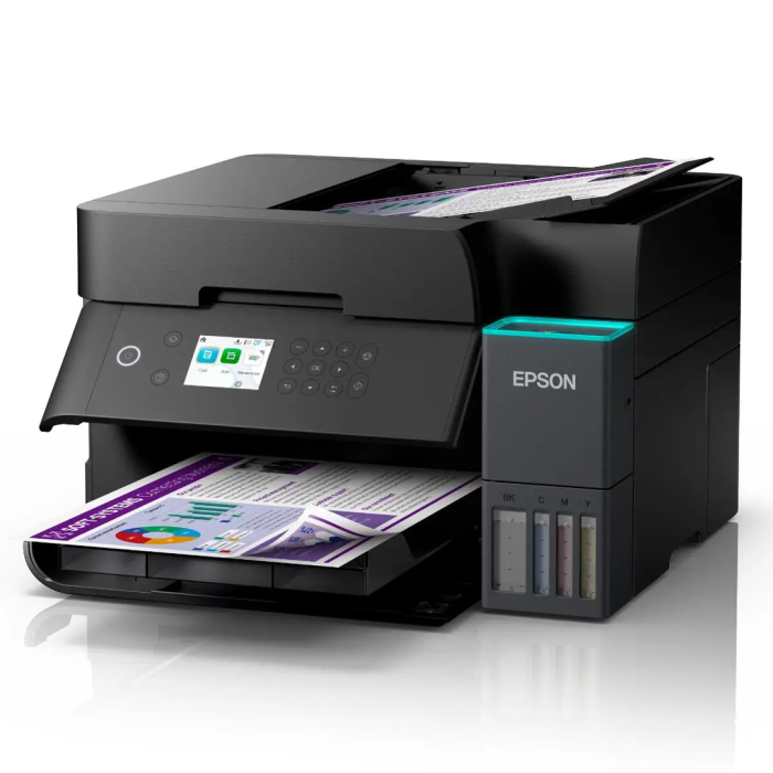 Impresora Multifuncional Epson EcoTank L6370, 15 ppm/negro, 9 ppm/color, Wi-Fi, USB 2.0 Dúplex (C11CL43303)