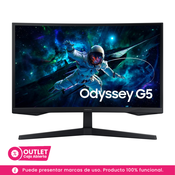 Monitor Gamer Curvo Samsung Odyssey  G5 32" QHD 1Ms 165Hz Negro  (CAJA ABIERTA)