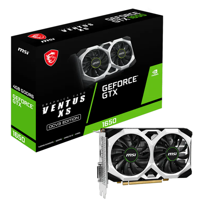 Tarjeta de Video GeForce® GTX 1650 D6 VENTUS XS OCV3 4GB GDDR6 (128 bit)